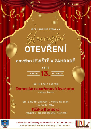 13.9. Slavnostní otevření jeviště v zahradě